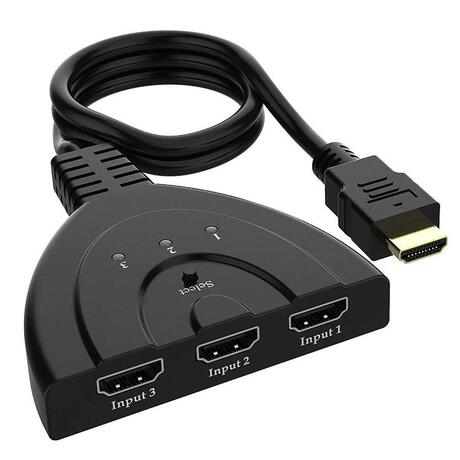 3-Port HDMI Splitter - Zwart